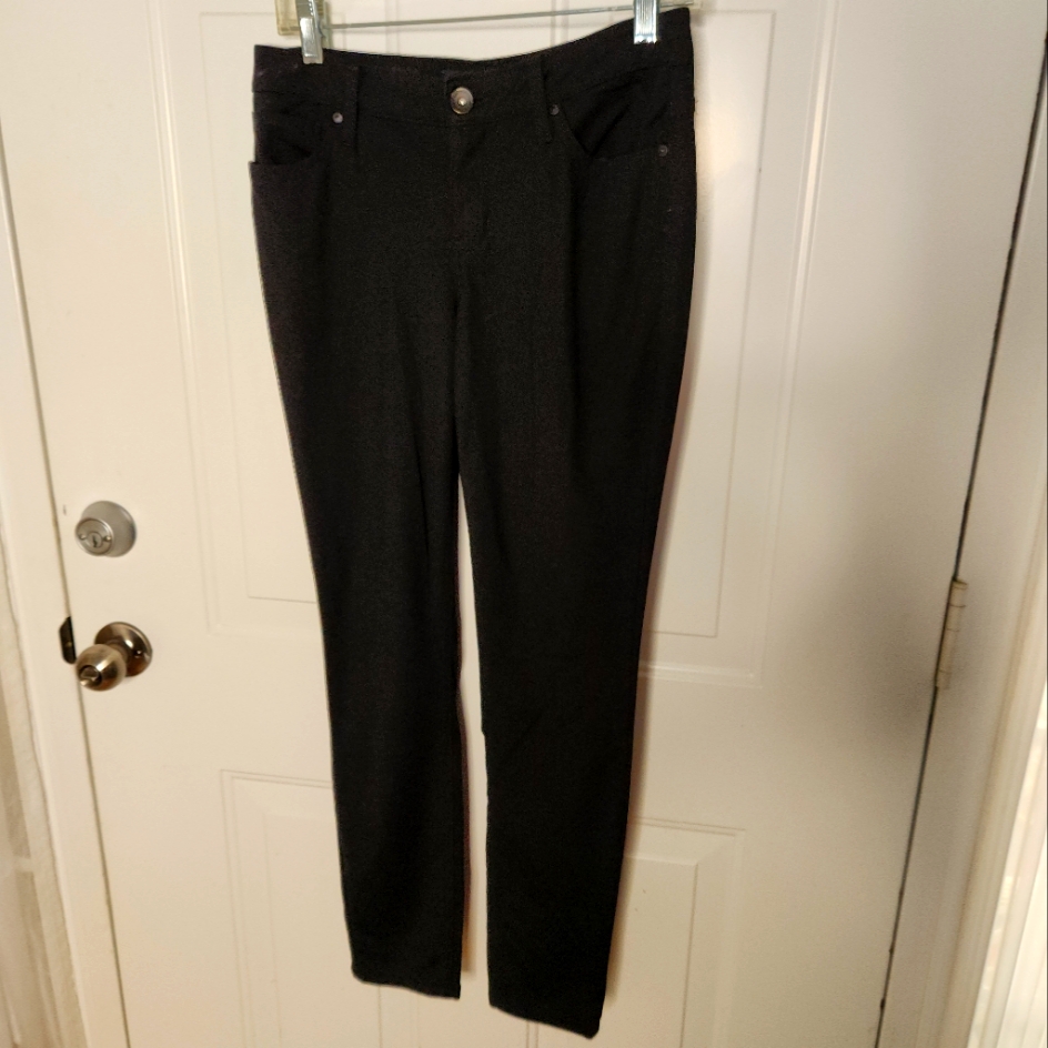 Nine West Cigarette Skinny Leg Black Stretch Pants Jeans Size 8r